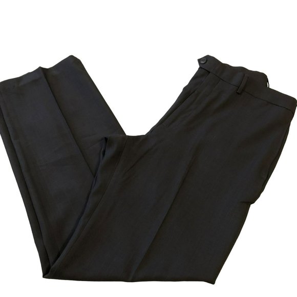 Men's Haggar Repreve Classic Fit Charcoal Dress Pants Slacks 34x32 - Picture 1 of 8